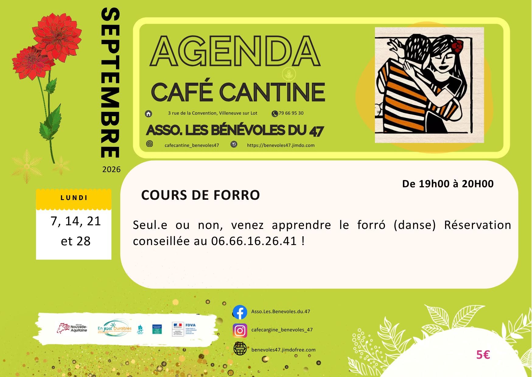 Cours hebdomadaire de forró